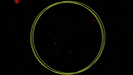 animation of glowing yellow circles and abstract shapes over orange spots in background