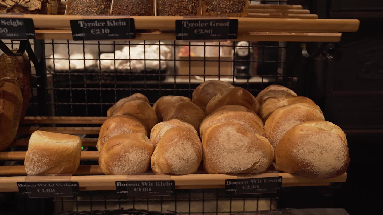 Pistolets at typical Belgium bakery