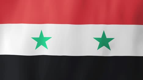 realistic syria flag waving in the wind. 4k animation.