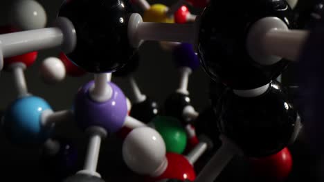 close-up of a molecular model
