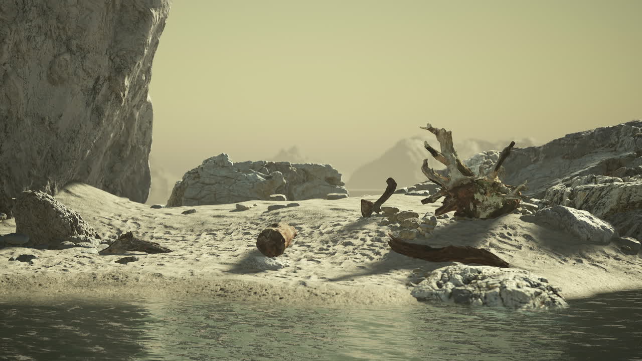 낙원 과 함께 바다 에서 해가 뜨는 열대 해양 풍경