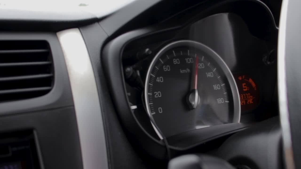 Close-up of a Car's Speedometer