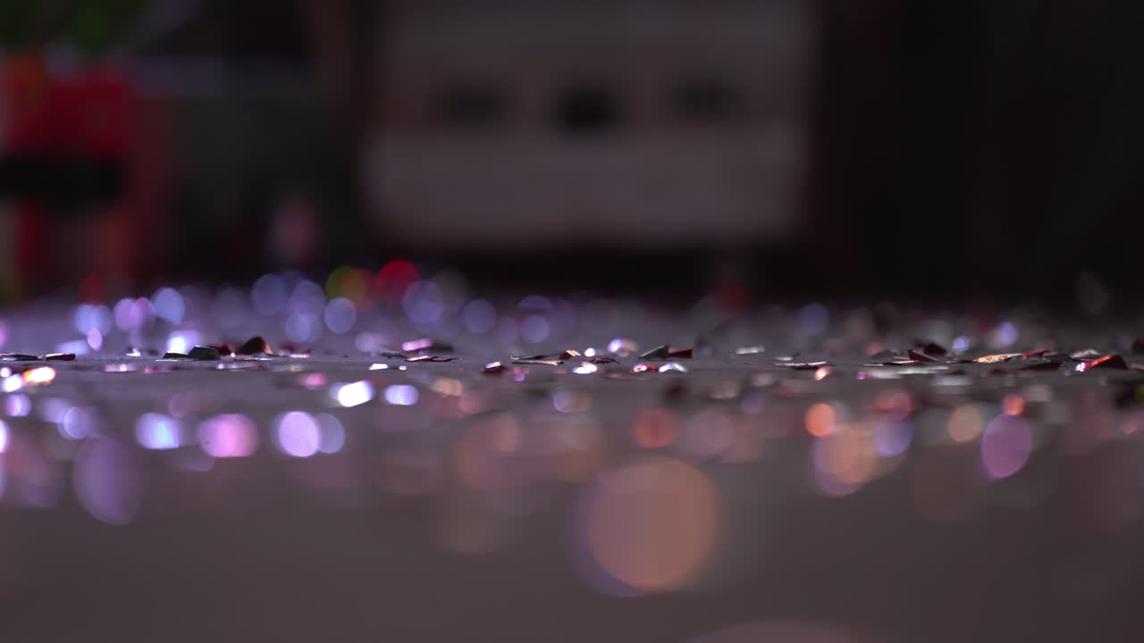 지상 배경에 빛과 보케