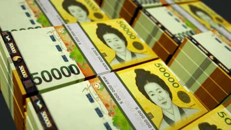 south korea won money banknotes pack seamless loop