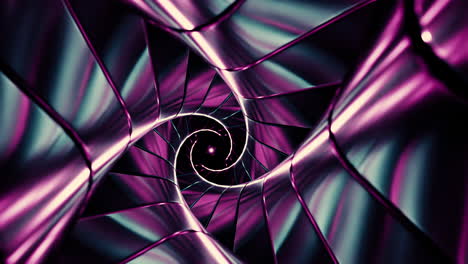 abstract spiral tunnel with geometric patterns