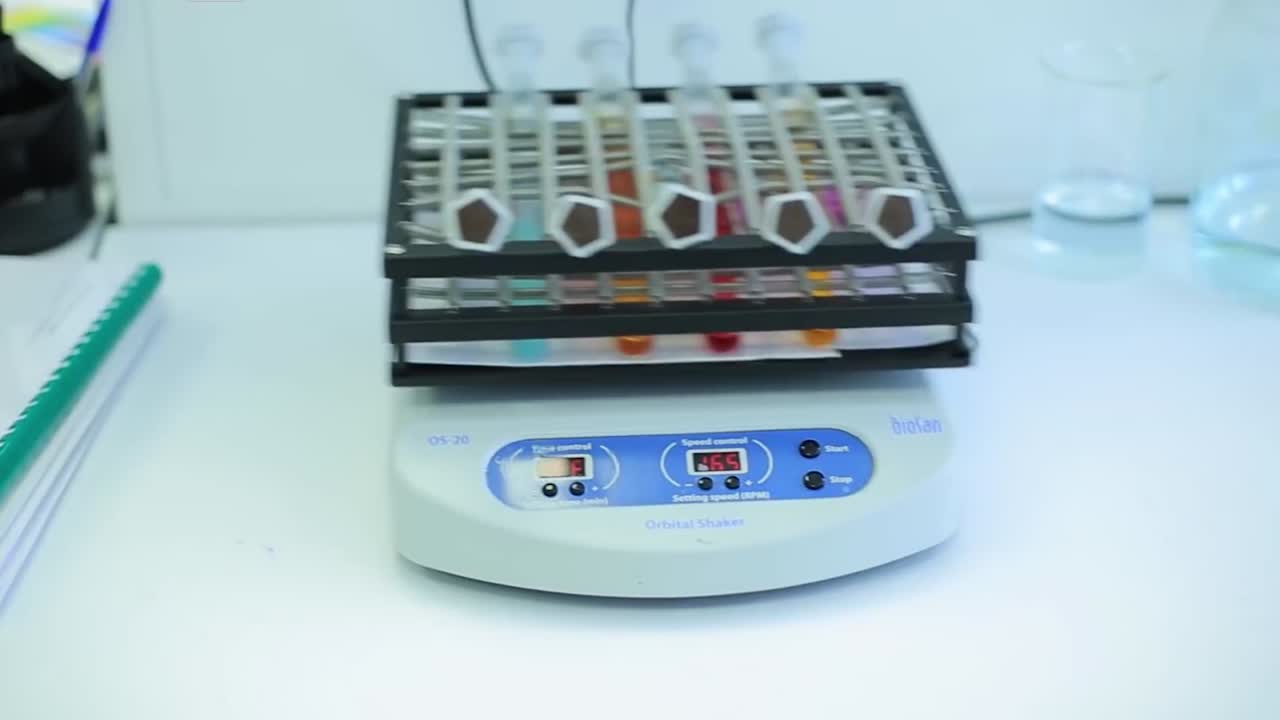 Orbital Shaker with Test Tubes