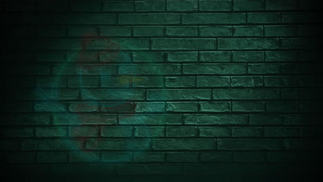 signo de neón del muñeco de nieve contra el espacio de copia en la pared de ladrillo verde