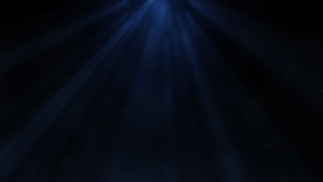 dramatic blue light beam with flying flicker particles and smoke effect abstract background