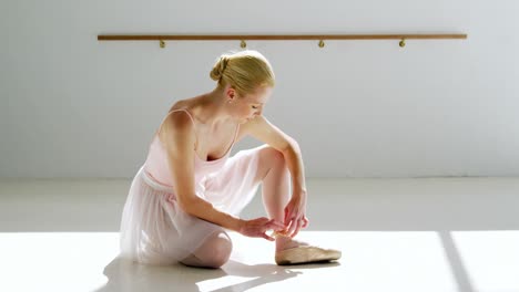 ballerina wearing ballet shoes