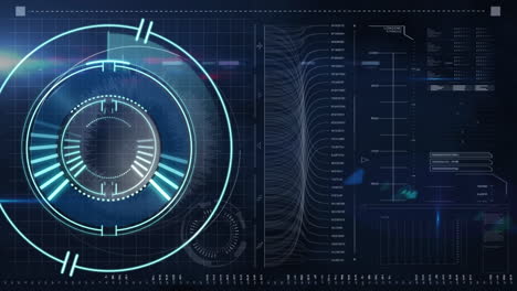 animación del escaneo del alcance y el procesamiento de datos en la pantalla