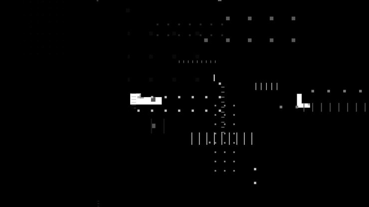 Abstract Digital Glitch Background with Moving Squares and Lines
