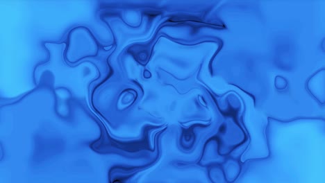 silky blue color liquid ink flowing animation. glossy blue color liquid flow.