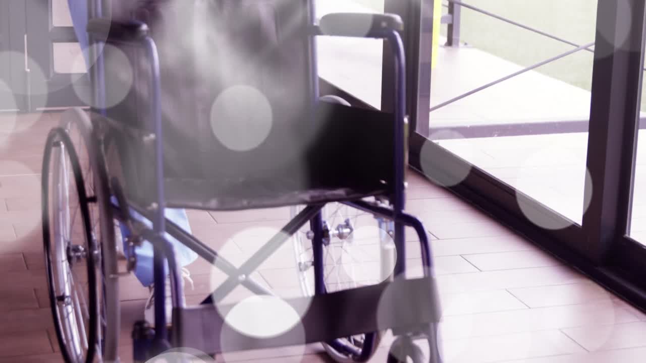 Animation of spots over wheelchair