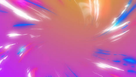 colorida explosión de animación de luz con rayas rosas, azules y amarillas