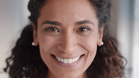 portrait beautiful woman smiling happy running hand through hair enjoying natural beauty