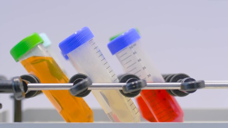 Orbital shaker for mixing, shaking, blending biological liquid in plastic flasks