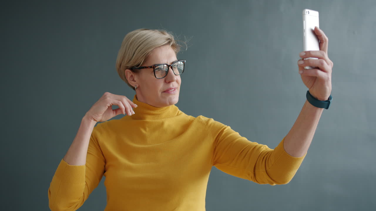 Woman taking a selfie
