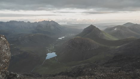 Clouds-are-moving-at-mountain-valley-at-Scottish-highlands