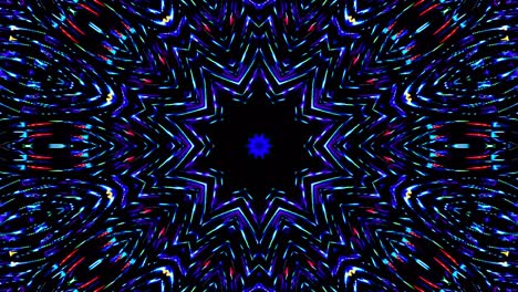 hermoso caleidoscopio abstracto que brilla, una luz radiante que regula los movimientos sutiles