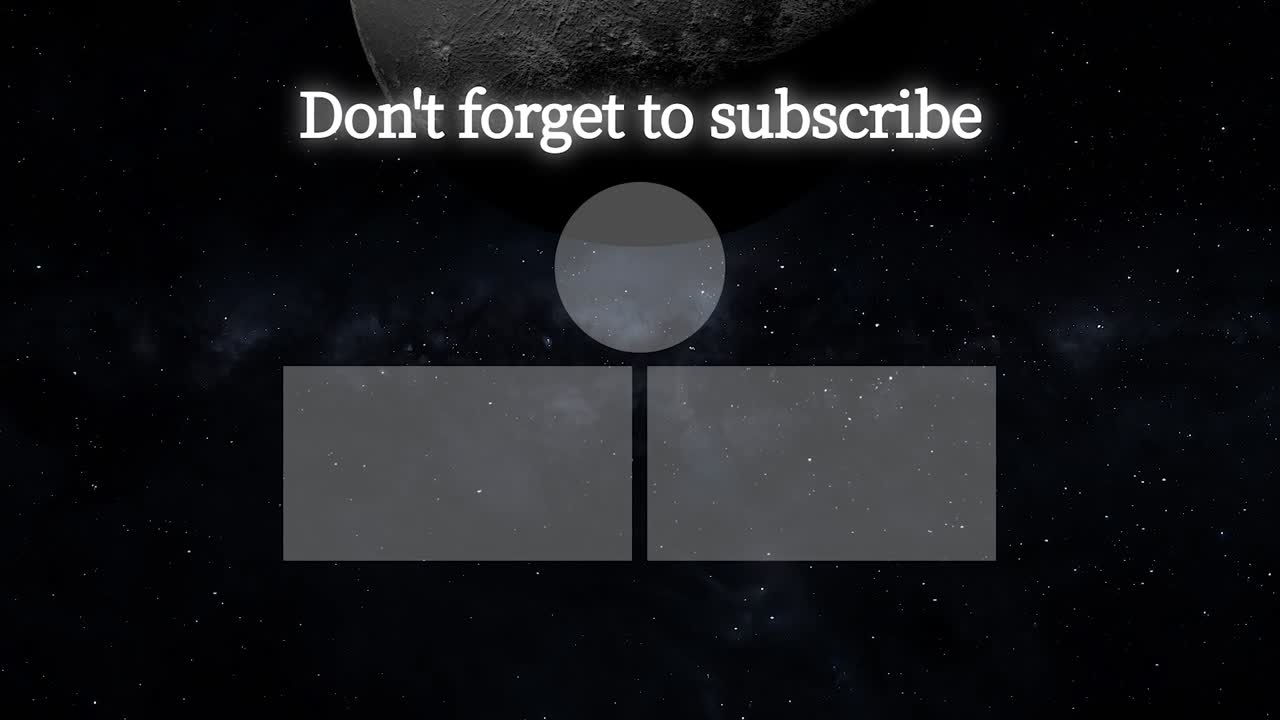 달의 공간 끝 카드 끝 화면 모션 그래픽