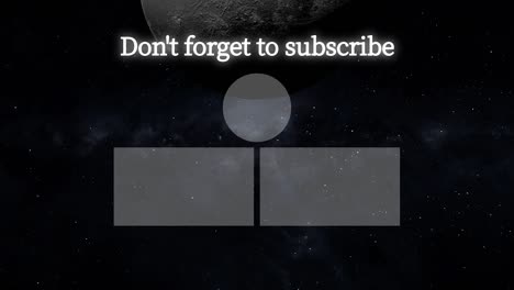 la luna espacio de la tarjeta de finalización pantalla de finalización gráficos de movimiento