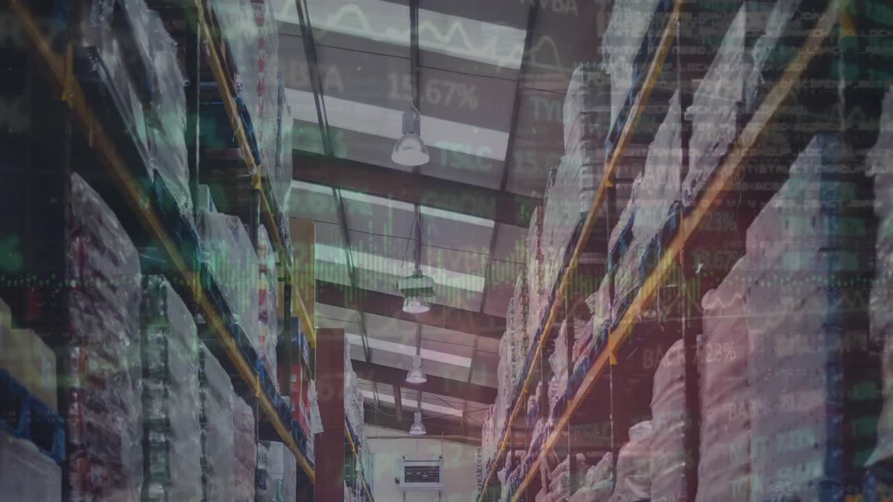 재무 데이터와 그래프의 애니메이션 창고