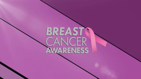 Animation-of-breast-cancer-awareness-text-over-pink-stripes