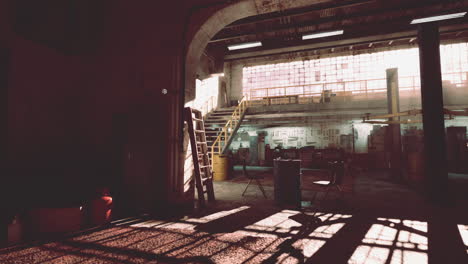 abandoned warehouse interior