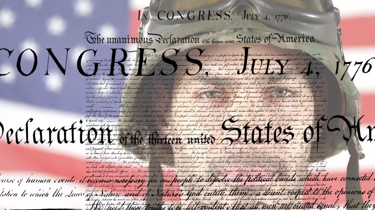 코카시아 군인 과 미국 국기 에 대한 기사 텍스트 의 애니메이션