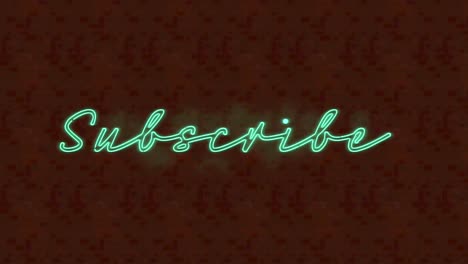 Animation-of-neon-subscribe-text-over-textured-background