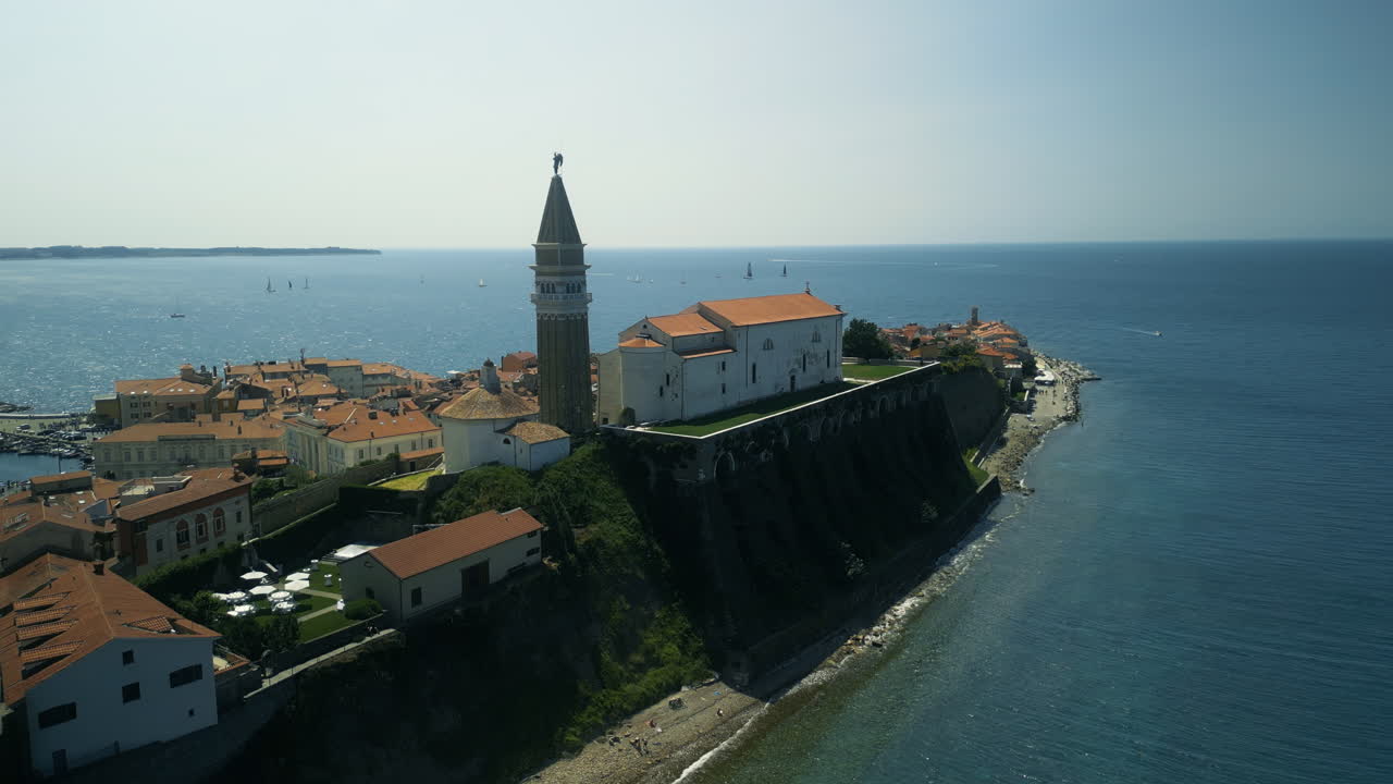 Aerial View of Piran, Slovenia