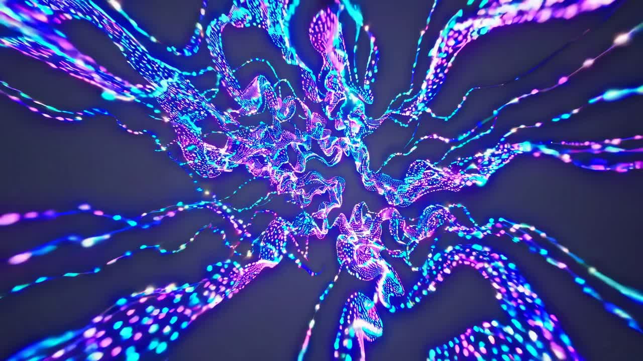 patrón de líneas y puntos brillantes abstractos y coloridos