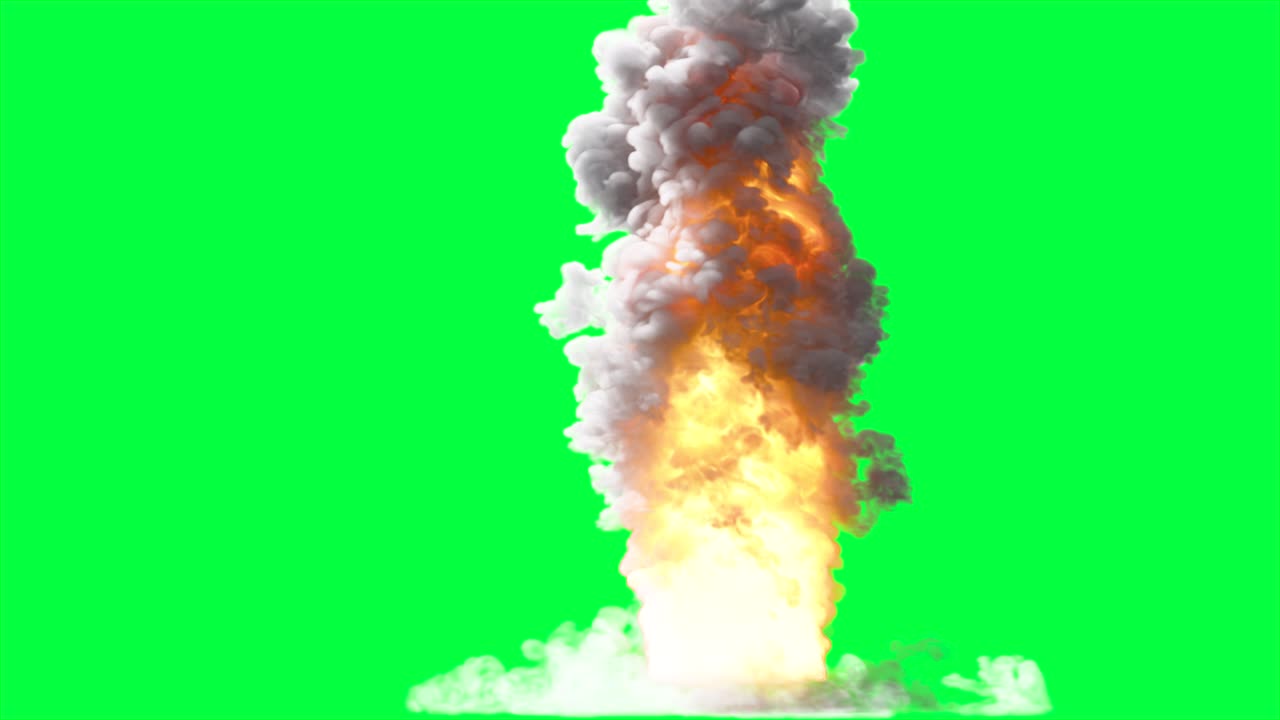 efecto de explosión en pantalla verde