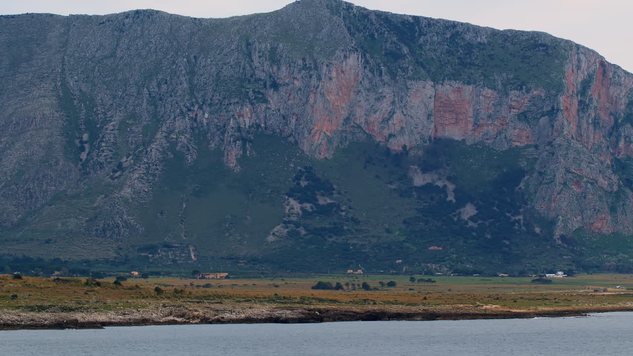 Majestic mountain landscape in San Vito Lo Capo, Sicily, Italy, with rugged cliffs and open plains