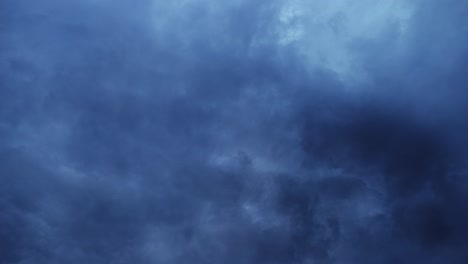 timelapse of thunderstorm and moving dark clouds