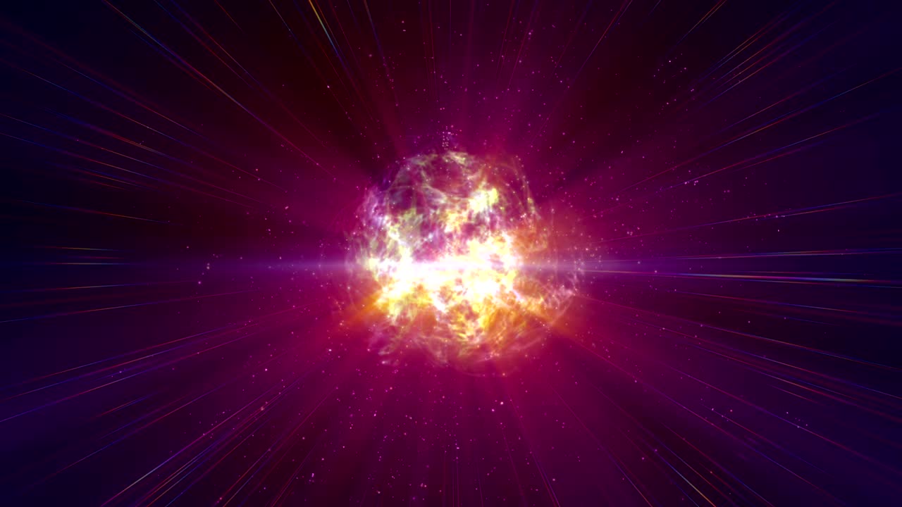 атомные частицы цветные энергетические шары 4k