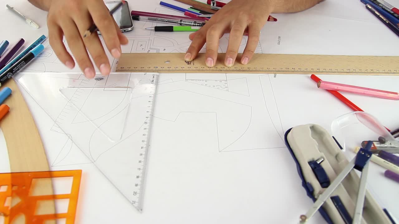 dibujo de un estudiante de arquitecto