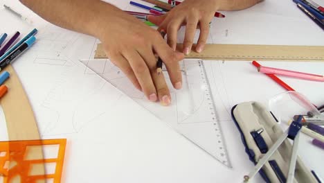 dibujo de un estudiante de arquitecto
