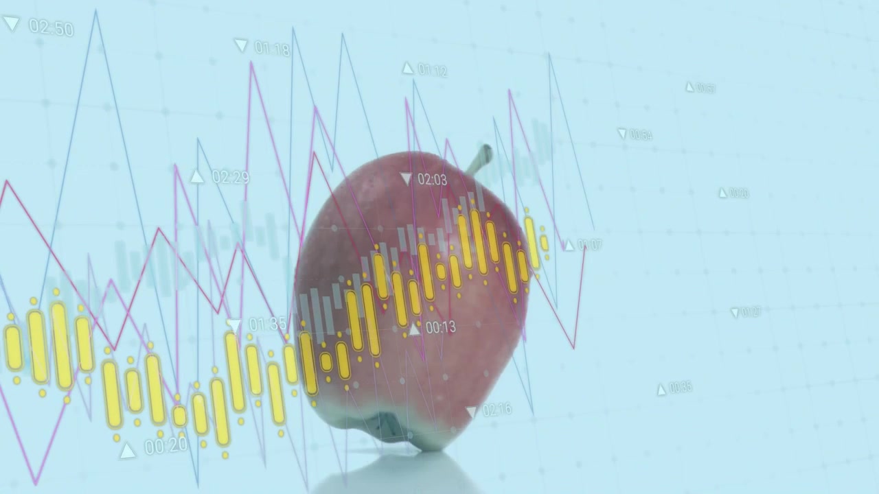 Animasjon av et eple over databehandling.