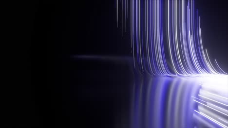 Abstract-Black-Background-with-Blue-White-Neon-Lines-Go-Up-and-Disappear-3D-Animation