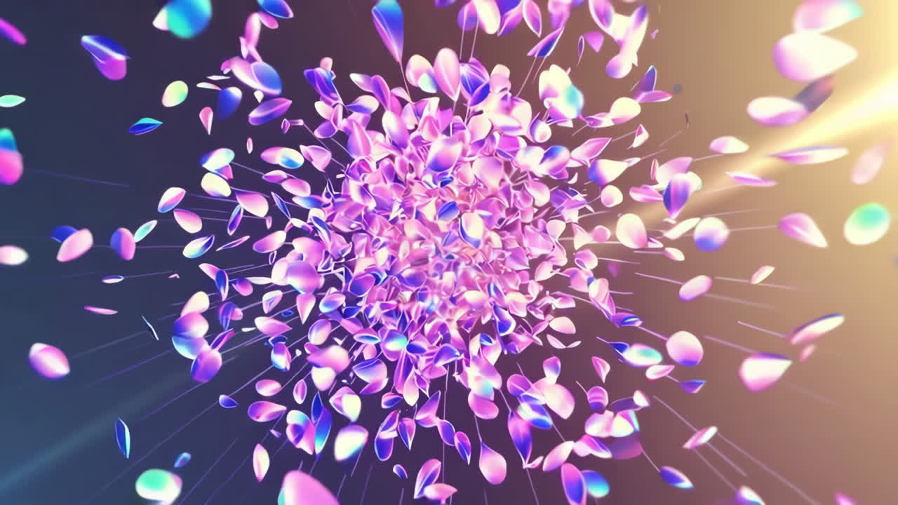 Abstract Colorful Petal Explosion