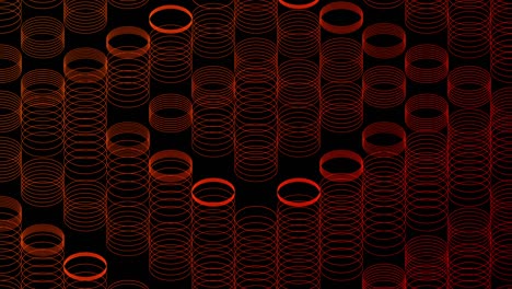 línea abstracta 3d círculo isométrico virtual iluminación en movimiento, red de tecnología concepto de transferencia de datos digitales, brillando en fondo negro animación de bucle sin costuras 4k con canal alfa mate