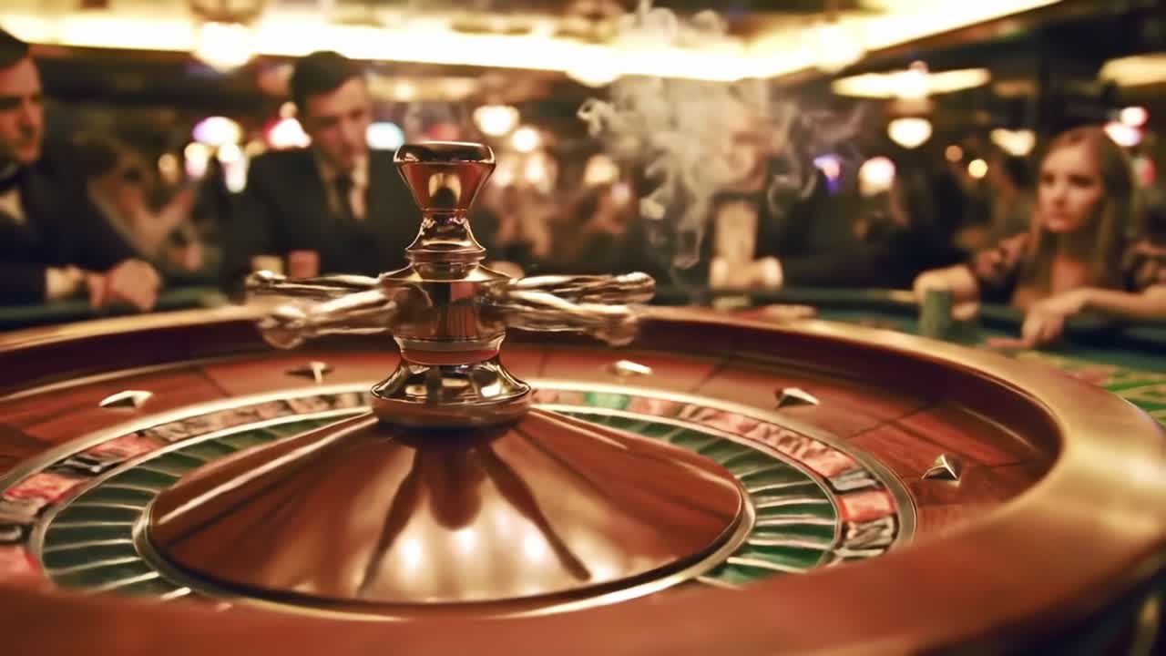 Captivating Moments at the Casino: A Roulette Wheel Surrounded by Enthusiastic Players Engaged in the Exciting Game of Chance and Anticipation