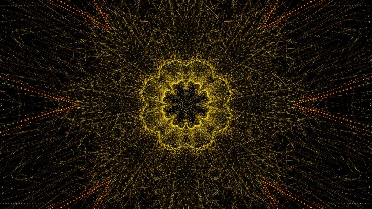 Sfondo con movimento di fiore dorato
