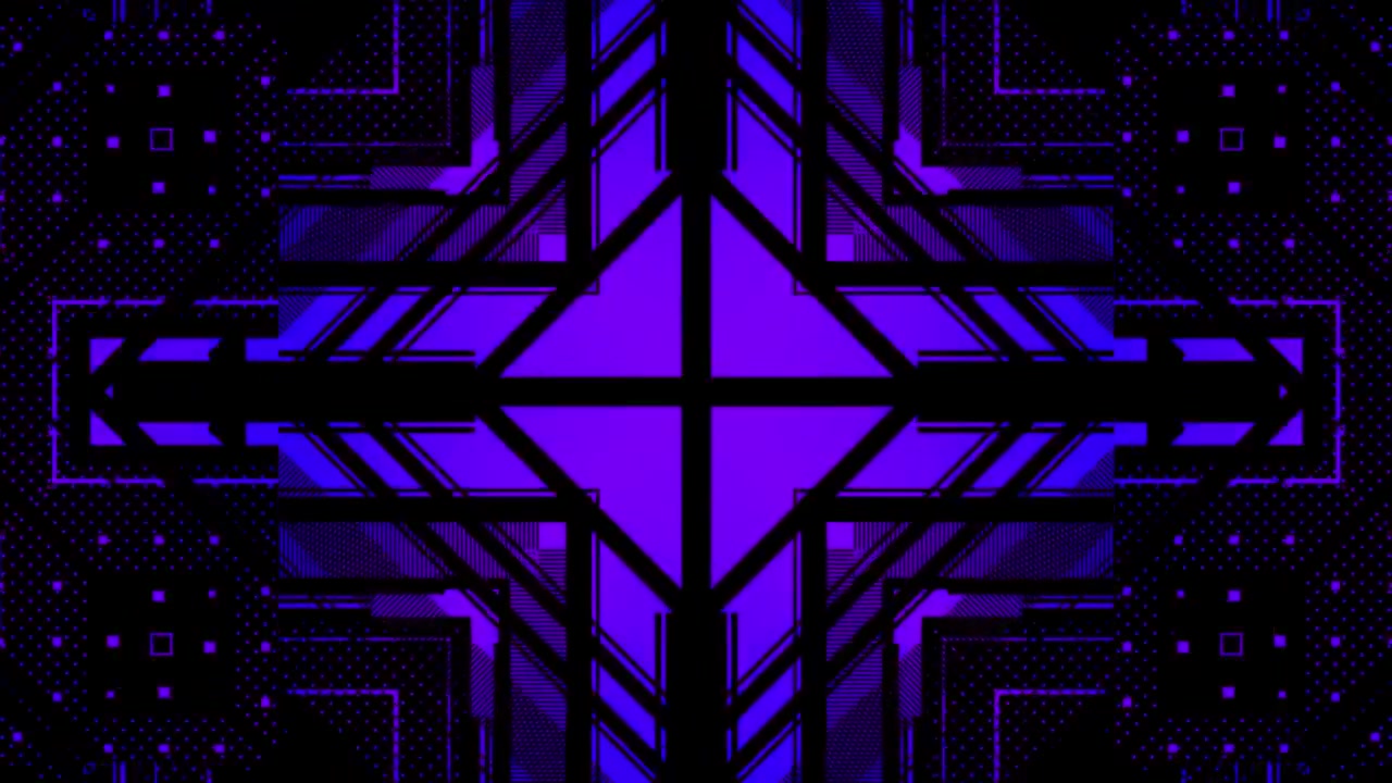 Motivo geometrico digitale astratto in viola e nero