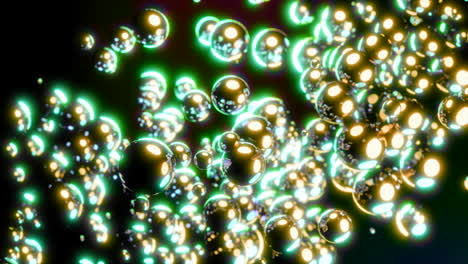 esferas brillantes abstractas