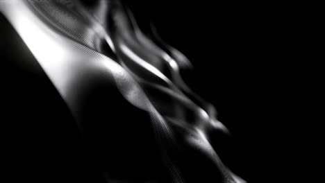 abstracto futurista onda digital de la tecnología de partículas oscuro desenfocado fondo animación renderización 3d