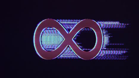 2d glitching infinite symbol zooming out