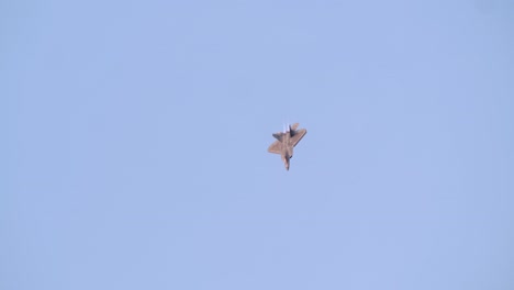 modern ff-22 raptor stealth fighter jet pulls up from a looping track
