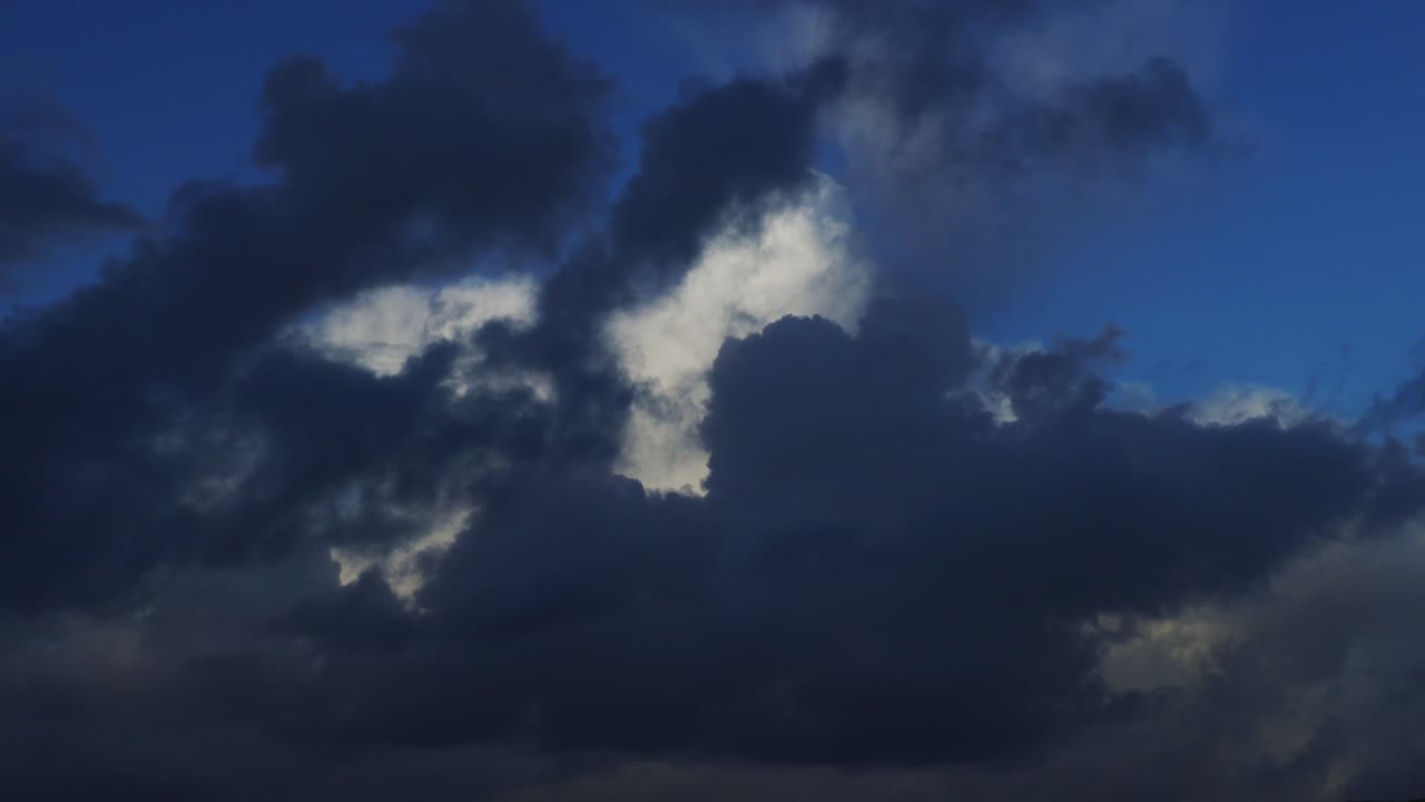 Timelapse of Storm and rain clouds on the beach